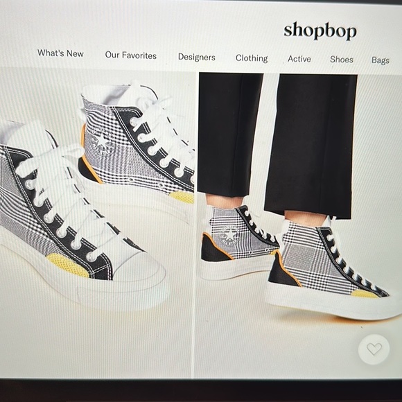 RARE Plaid Converse 70 hacked fashion high top sneakers - Picture 11 of 16